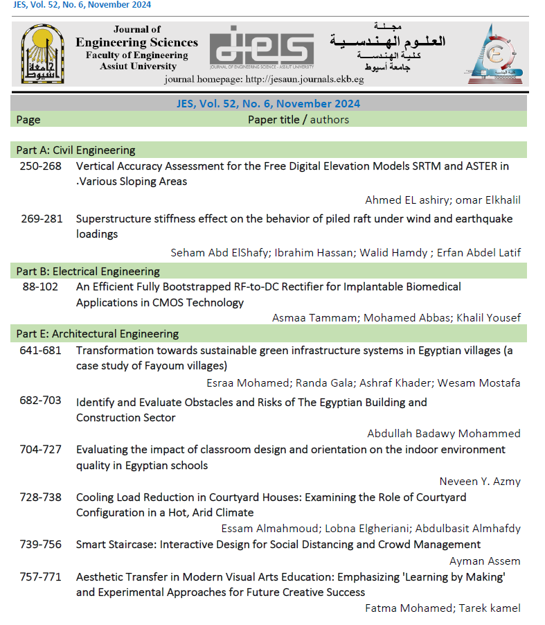 JES. Journal of Engineering Sciences